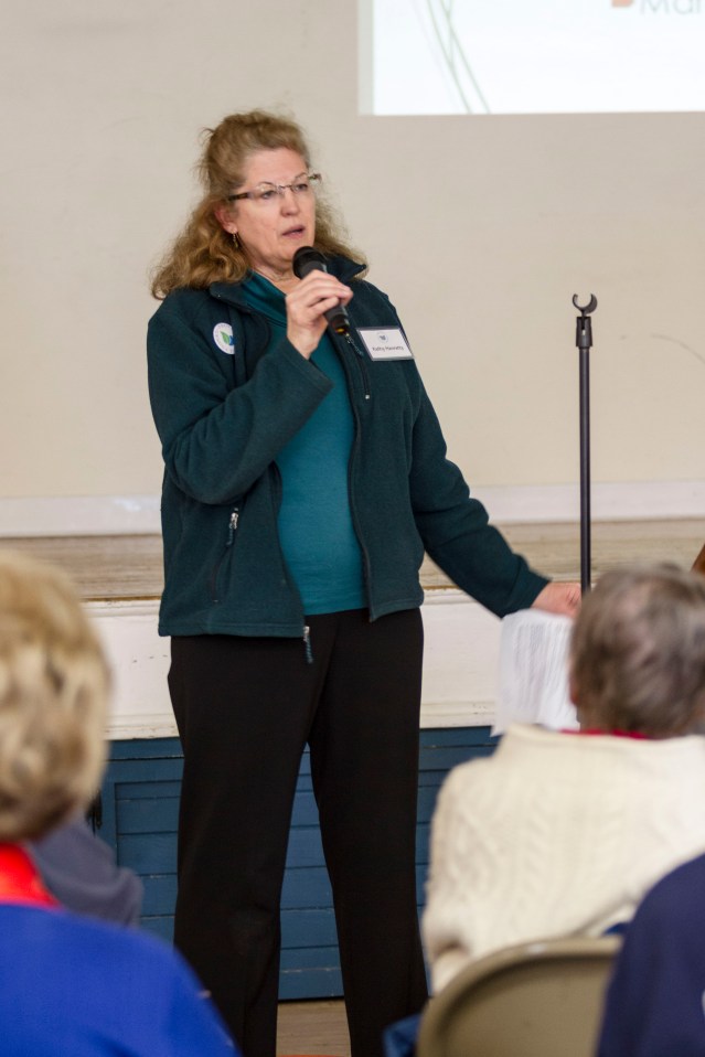 Kathy Hanratty introduces our speaker, Ray Stewart.